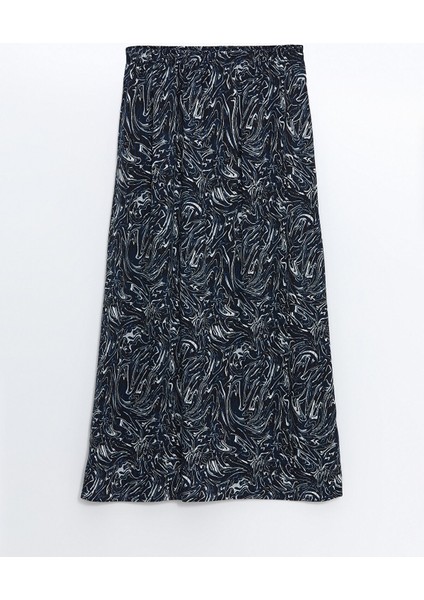 Yeni Sezon Beli Lastikli Desenli Kadın Etek indirimleri