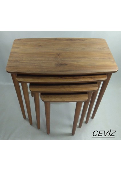 Mirzabeyoğlu Mdf Lam Antikceviz 4lü Zigon Sehpa Antikceviz fiyatları