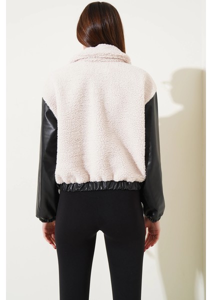 Sptrns Deri Garnili Cepli Peluş Mont Siyah T1253 (Beden: S) fırsatları