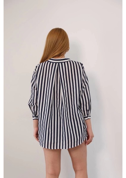 Yzlal Çizgili Gömlek Siyah (Beden: S) fiyatları