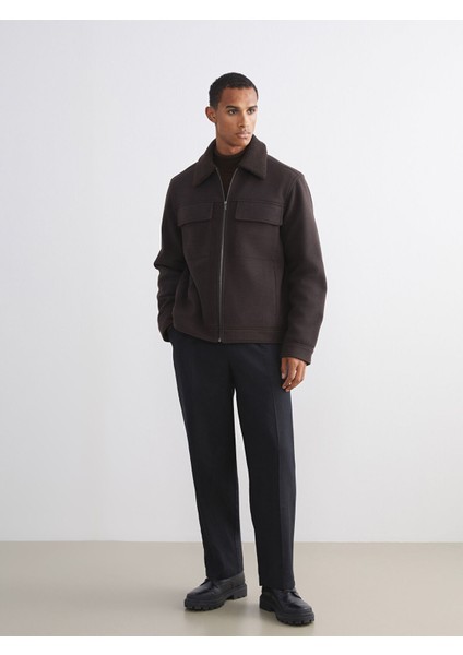 Yeni Sezon Standart Kalıp Kürk Yaka Erkek Kaşe Mont fiyatları