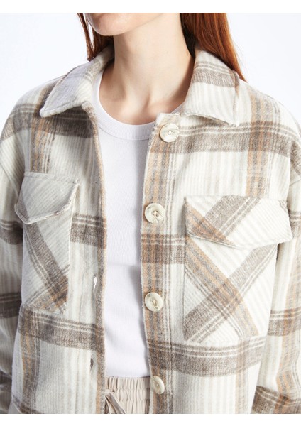 Yeni Sezon Ekose Uzun Kollu Kadın Oduncu Gömlek Ceket fırsatları