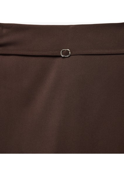 Kemer Detaylı Viskon Karışımlı Mini Şort Etek modelleri