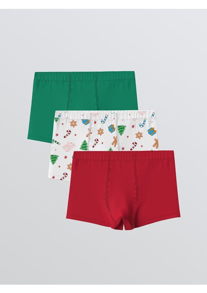 Yeni Sezon Baskılı Erkek Çocuk Boxer 3'lü