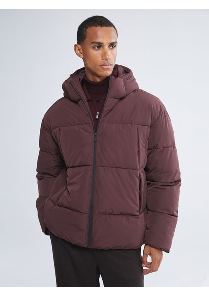 Yeni Sezon Rahat Kalıp Kapüşonlu Erkek Şişme Mont