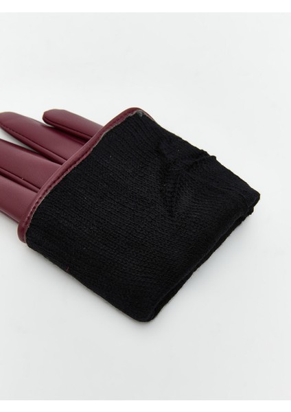 Yeni Sezon Deri Görünümlü Kadın Eldiven modelleri