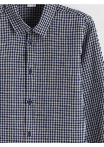 Yeni Sezon Uzun Kollu Ekose Erkek Çocuk Gömlek modelleri