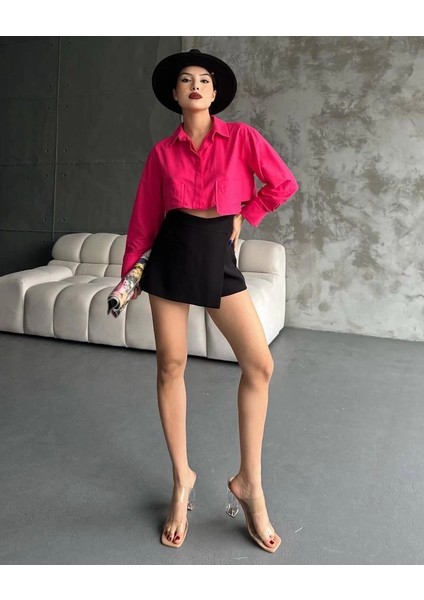 Sptrns Poplin Crop Gömlek Fuşya S3060 (Beden: 38) fırsatları