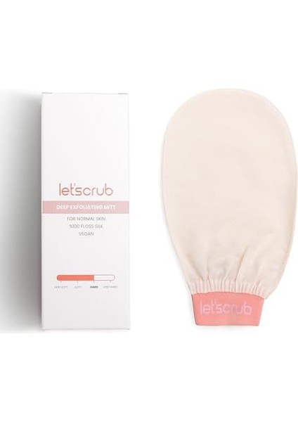 Let&apos;scrub Ekru Banyo Duş Kesesi Peeling Eldiveni %100 Floş Ipek Unisex modelleri
