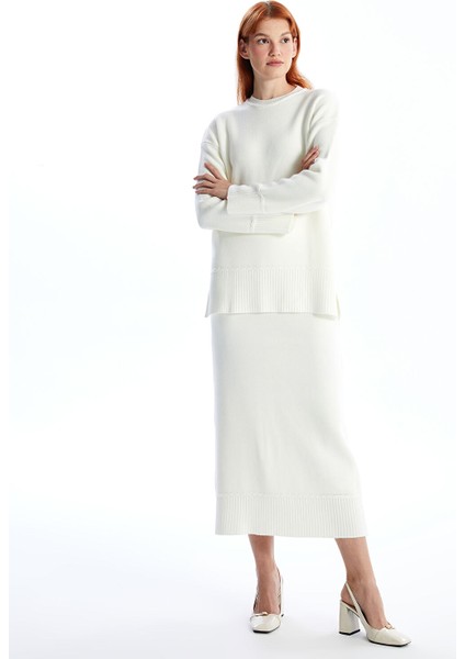 Yeni Sezon Kadın Beli Lastikli Düz Triko Etek fiyatları