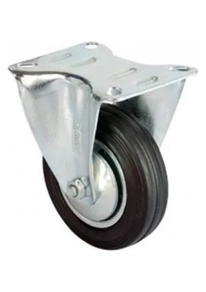 Servis Tekeri - Tablalı Siyah Sabit - Çap 150 mm