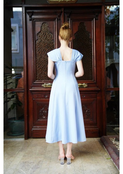 Sptrns U Yaka Prenses Elbise Mavi S255101 (Beden: L) fiyatları