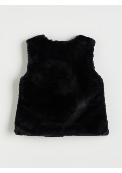 Yeni Sezon Bisiklet Yaka Suni Kürklü Kız Çocuk Yelek modelleri