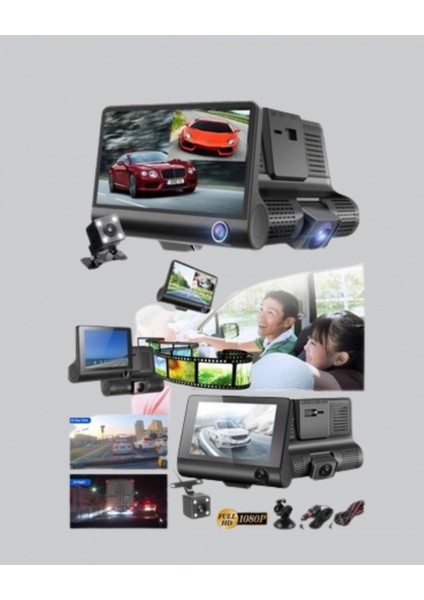 Full Hd 1080P 3 Kameralı Araç Dvr – Gece Görüşlü ve G-Sensörlü Güvenlik Çözümü fiyatları