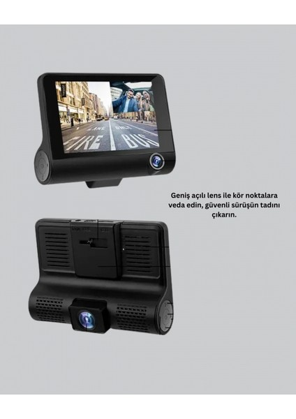 Full Hd 1080P 3 Kameralı Araç Dvr – Gece Görüşlü ve G-Sensörlü Güvenlik Çözümü fırsatları
