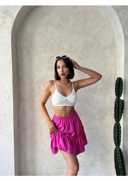 Sptrns Çingene Keten Etek Fuşya S24808 (Beden: M) modelleri