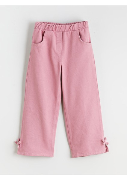 Yeni Sezon Beli Lastikli Fiyonk Detaylı Kız Çocuk Pantolon modelleri