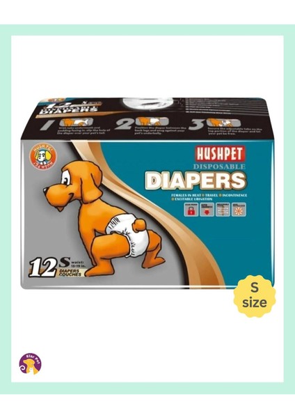 Ultra Emici Köpek Külot Çiş Pedi S Beden 12'li