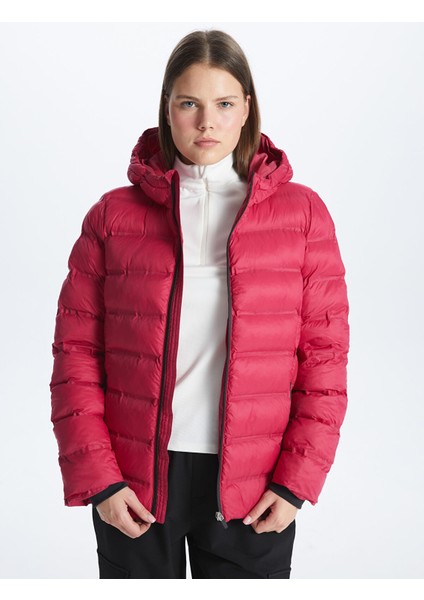 Yeni Sezon Kadın Kapüşonlu Düz Şişme Mont modelleri