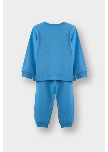 Erkek Bebek Pijama Takımı Baskılı Uzun Kollu Penye Üst Uzun Alt G4403A525WN fırsatları