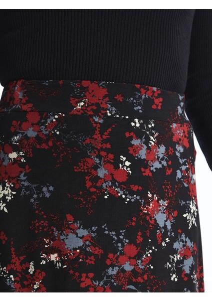 Yeni Sezon Beli Lastikli Desenli Kadın Etek modelleri