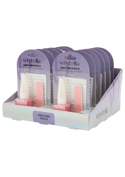 VRB48000 Very Bella - Unicorn Tırnak Seti (Oje+Kağıt Törpü) modelleri