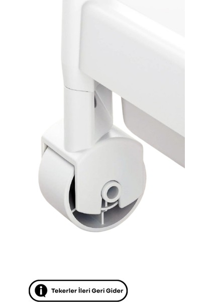 4 Katlı Tekerlekli Çok Amaçlı Slim Raf Düzenleyici, Mutfak Rafı, Banyo Rafı