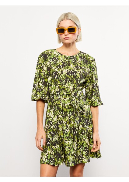 Yeni Sezon Bisiklet Yaka Desenli Uzun Kollu Kadın Gömlek Elbise fiyatları