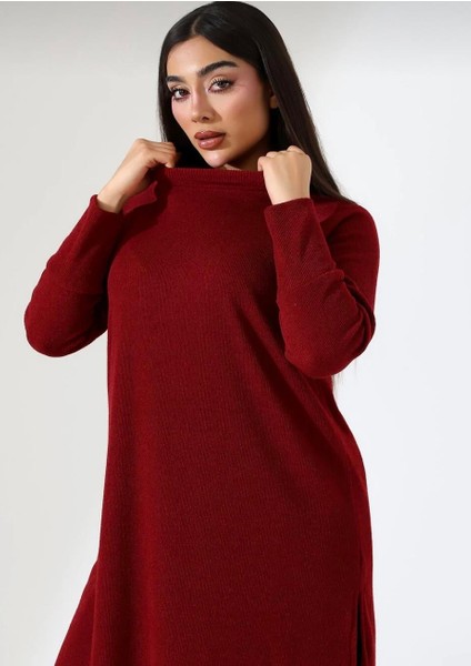 Bisiklet Yaka Büyük Beden Triko Tunik modelleri