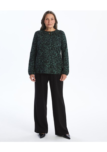 Yeni Sezon Bisiklet Yaka Desenli Kadın Bluz fiyatları