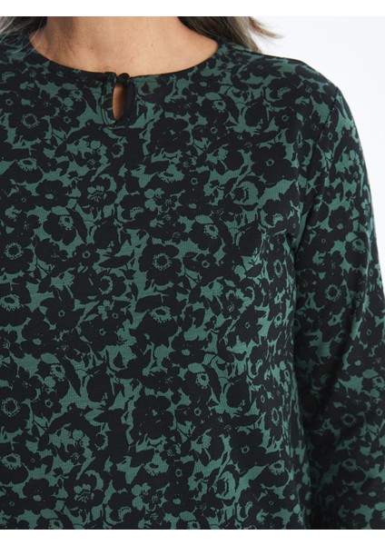 Yeni Sezon Bisiklet Yaka Desenli Kadın Bluz modelleri