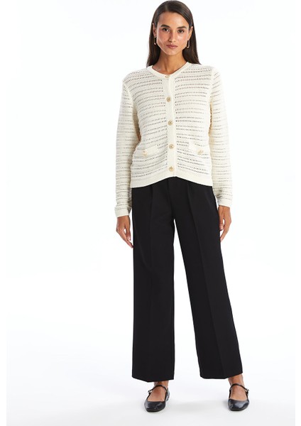 Yeni Sezon Bisiklet Yaka Ajurlu Kadın Triko Hırka fiyatları