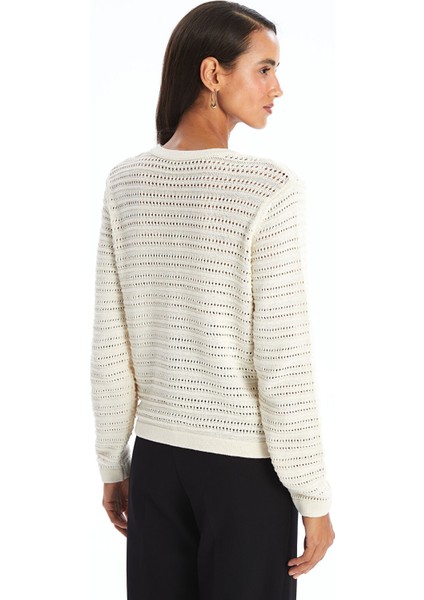 Yeni Sezon Bisiklet Yaka Ajurlu Kadın Triko Hırka fırsatları