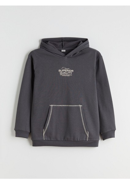 Yeni Sezon Kapüşonlu Baskılı Erkek Çocuk Sweatshirt fırsatları