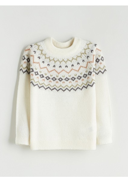 Yeni Sezon Bisiklet Yaka Erkek Çocuk Triko Kazak