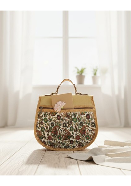 Otantik Mozaik Desen Kadife Kapak Kadın Çantası fiyatları