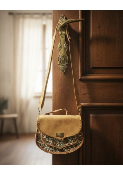 Otantik Mozaik Desen Kadife Kapak Kadın Çantası modelleri