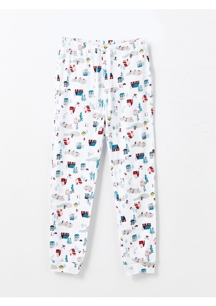 Yeni Sezon Beli Lastikli Yılbaşı Temalı Kadın Jogger Pijama Alt indirimleri