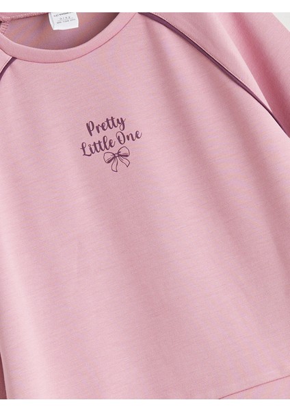 Yeni Sezon Bisiklet Yaka Baskılı Kız Çocuk Sweatshirt fiyatları