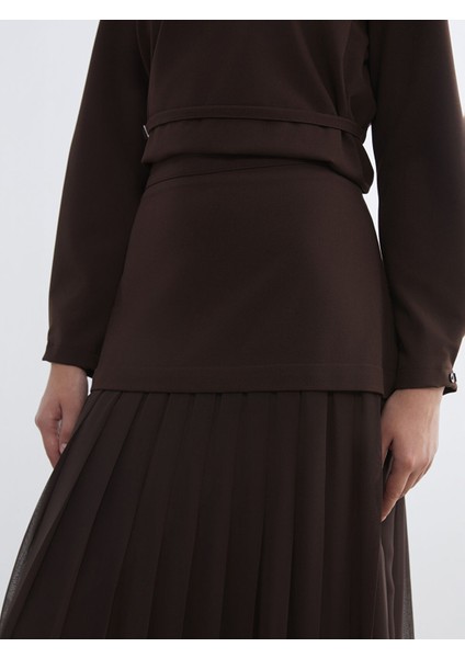 Yeni Sezon Beli Lastikli Pileli Etek modelleri