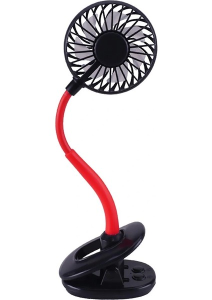 Portatif Işıklı Mini Klipsli Fan