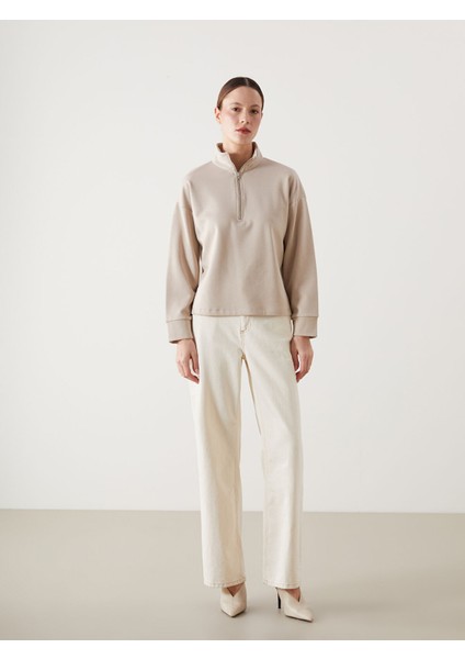 Yeni Sezon Dik Yaka Kadın Sweatshirt Tunik fiyatları