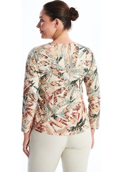 Yeni Sezon Bisiklet Yaka Desenli Kadın Bluz fırsatları