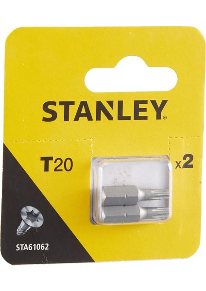 STA61062/XJ Vidalama Uç, Metalik, 2 Adet, T20X25 Mmx2.