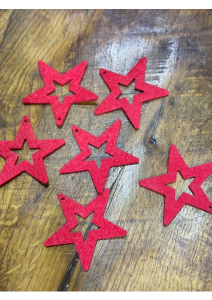 6 Adet Keçe Yıldız Set Arma 8x8 cm modelleri