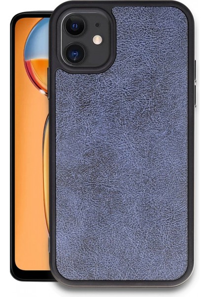 iPhone 11 Kılıf Aras Deri Kapak - Lacivert