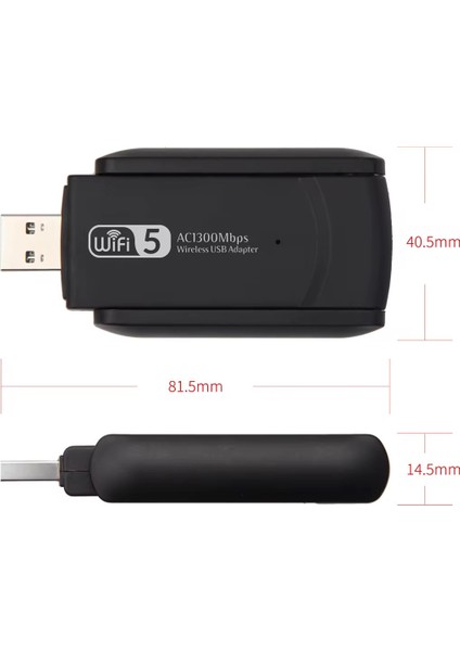 AC1300 Mbps Dual Band USB 3.0 Adaptör Kablosuz Wifi Alıcı USB Wifi Adaptör fiyatları