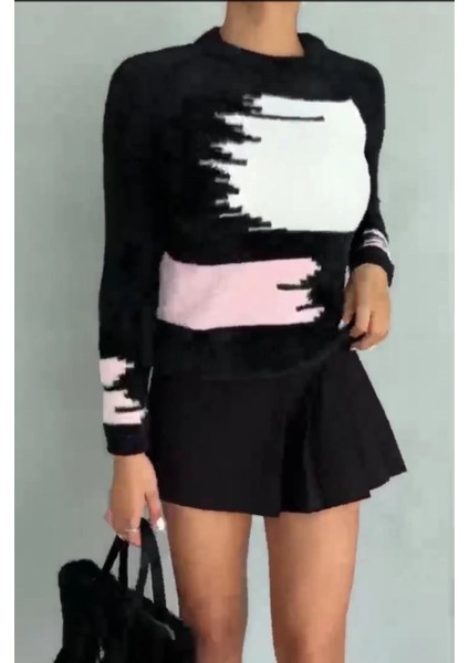 Sptrns Bıyıklı Triko Kazak Siyah (Beden: Standart) modelleri