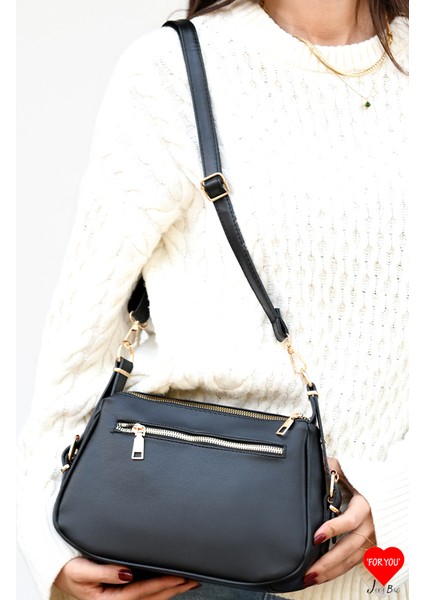 Sofia 3 Bölmeli Yumuşak Deri Çift Askılı Baget ve Omuz Çantası indirimleri