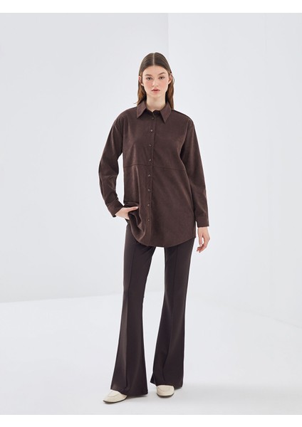 Yeni Sezon Beli Lastikli Ispanyol Paça Kadın Tayt Pantolon